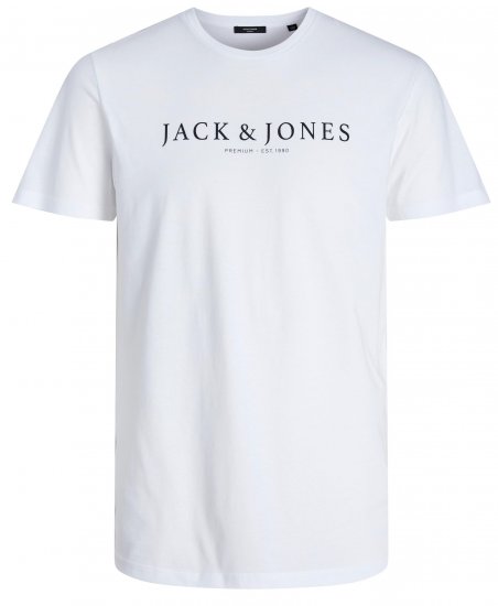 Jack & Jones JPRBLABOOSTER T-shirt White - Pólók - Nagyméretű pólók - 2XL-14XL