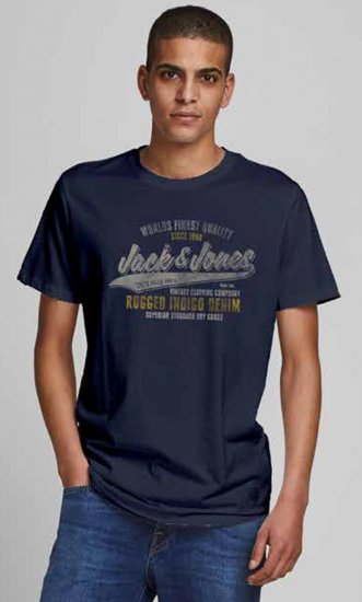 Jack & Jones JPRBLUBOOSTER TEE Navy - Pólók - Nagyméretű pólók - 2XL-14XL