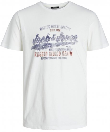 Jack & Jones JPRBLUBOOSTER TEE White - Pólók - Nagyméretű pólók - 2XL-14XL