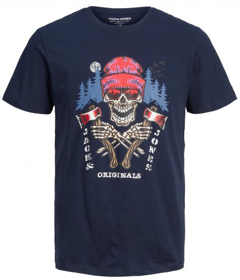 Jack & Jones JORCAPTAIN TEE Navy - Pólók - Nagyméretű pólók - 2XL-14XL