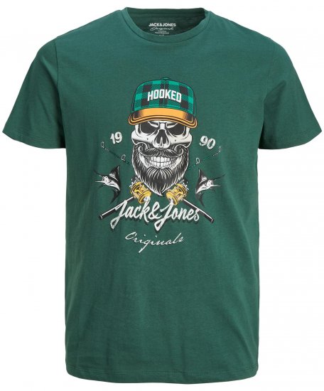 Jack & Jones JORCAPTAIN TEE Green - Pólók - Nagyméretű pólók - 2XL-14XL
