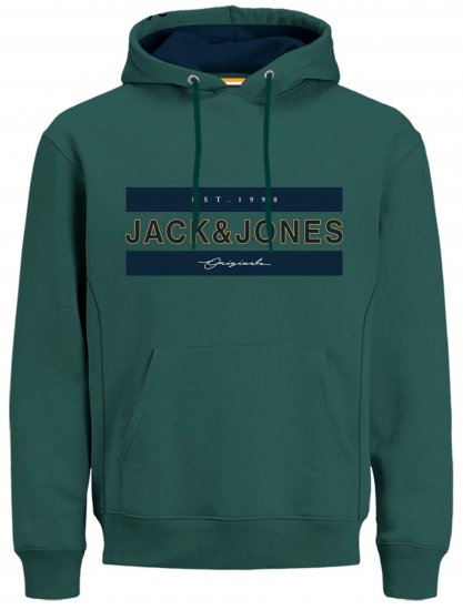 Jack & Jones JORFRIDAY Hoodie Green - Pulóverek & kapucnis pulóverek - Pulóverek & Kapucnis pulóver 2XL-12XL
