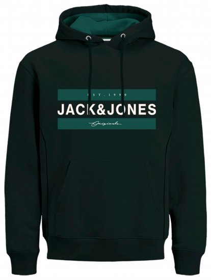 Jack & Jones JORFRIDAY Hoodie Black - Pulóverek & kapucnis pulóverek - Pulóverek & Kapucnis pulóver 2XL-12XL