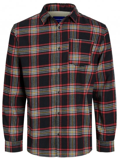 Jack & Jones JOROWEN CHECK COMFORT Shirt Black - Ingek - Ingek 2XL-10XL