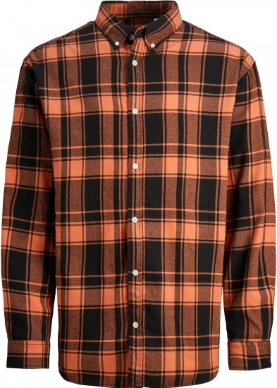 Jack & Jones JORCOZY FLANNEL CHECK SHIRT LS Ginger - Ingek - Ingek 2XL-10XL