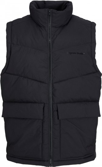 Jack & Jones JORVESTERBRO BODYWARMER Black - Kabátok - Nagyméretű Kabátok - 2XL-8XL