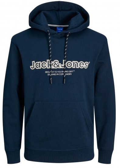 Jack & Jones JORLAKEWOOD SWEAT HOODIE Sky Captain - Pulóverek & Kapucnis pulóverek - Pulóverek & Kapucnis pulóver 2XL-12XL