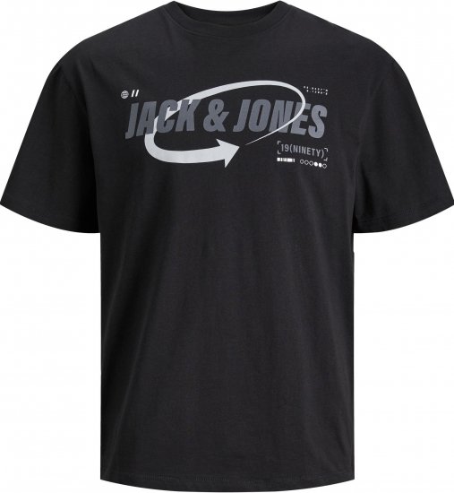 Jack & Jones JCOBLACK TEE SS CREW NECK Black - Pólók - Nagyméretű pólók - 2XL-14XL