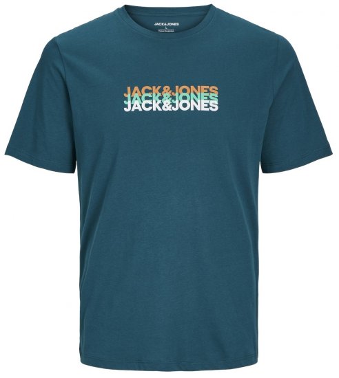Jack & Jones JJCYBER T-Shirt Deep Teal - Pólók - Nagyméretű pólók - 2XL-14XL