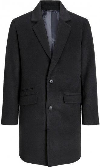 Jack & Jones HAYS Coat Black - Kabátok - Nagyméretű Kabátok - 2XL-8XL
