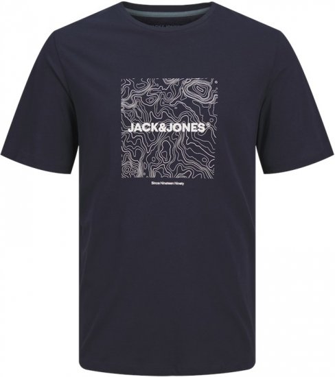Jack & Jones LINER T-Shirt Navy Blazer - Pólók - Nagyméretű pólók - 2XL-14XL