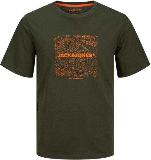 Jack & Jones LINER T-Shirt Kombu Green - Pólók - Nagyméretű pólók - 2XL-14XL