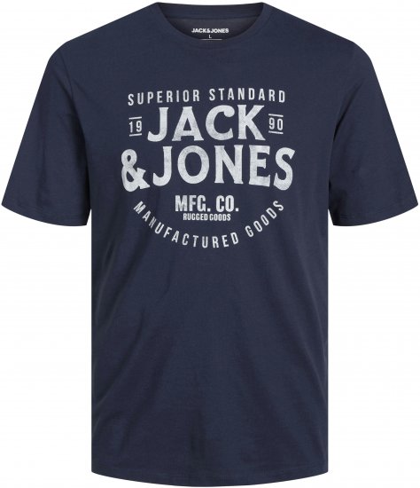 Jack & Jones JJJEANS T-Shirt Navy - Pólók - Nagyméretű pólók - 2XL-14XL