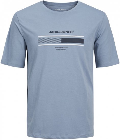 Jack & Jones SOUTH T-Shirt Light Blue - Pólók - Nagyméretű pólók - 2XL-14XL
