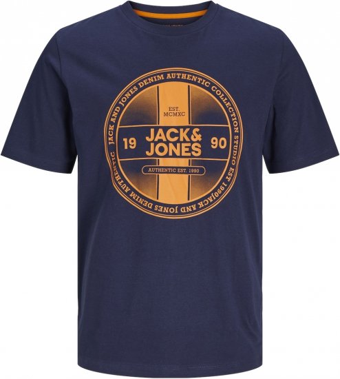 Jack & Jones JJRIO T-Shirt Navy Blazer - Pólók - Nagyméretű pólók - 2XL-14XL
