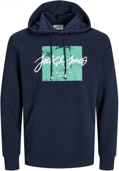 Jack & Jones Tiley Hoodie Navy Blazer - Pulóverek & kapucnis pulóverek - Pulóverek & Kapucnis pulóver 2XL-12XL
