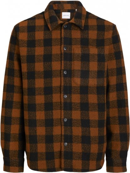 Jack & Jones ZAC Brushed Long Sleeve Overshirt Brown - Ingek - Ingek 2XL-10XL