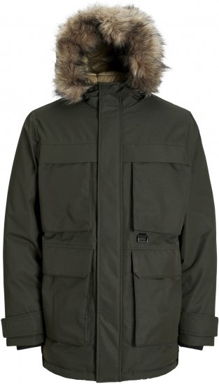 Jack & Jones STAR Parka Green - Kabátok - Nagyméretű Kabátok - 2XL-8XL
