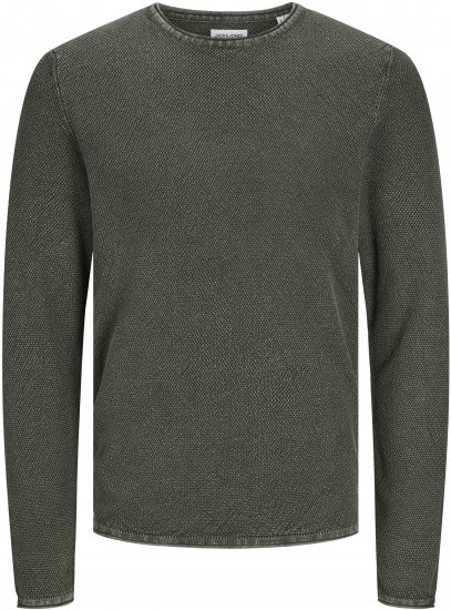 Jack & Jones JJDEAN Knitted Sweater Kombu Green - Pulóverek & kapucnis pulóverek - Pulóverek & Kapucnis pulóver 2XL-12XL