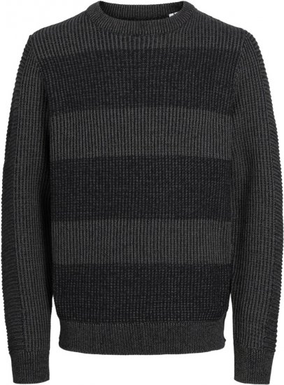 Jack & Jones HUGO Knitted Sweater Black - Pulóverek & kapucnis pulóverek - Pulóverek & Kapucnis pulóver 2XL-12XL