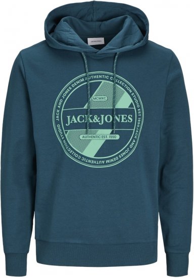 Jack & Jones RIO Hoodie Deep Teal - Pulóverek & kapucnis pulóverek - Pulóverek & Kapucnis pulóver 2XL-12XL