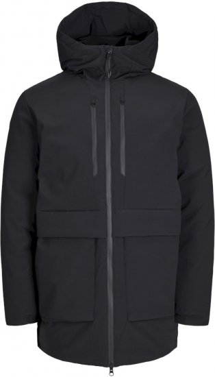 Jack & Jones CHARLIE Windproof Parka Black - Kabátok - Nagyméretű Kabátok - 2XL-8XL