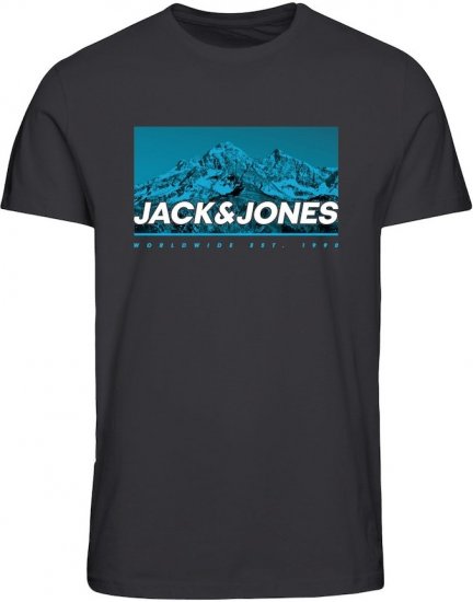 Jack & Jones Ray Photo T-Shirt Black - Pólók - Nagyméretű pólók - 2XL-14XL