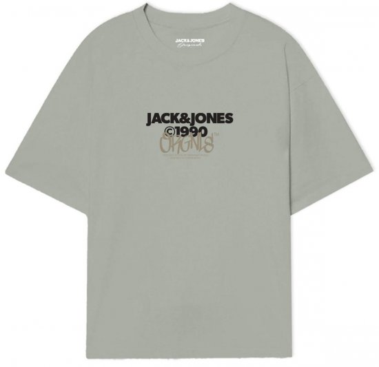 Jack & Jones JORBUSHWICK T-Shirt Mineral Gray - Pólók - Nagyméretű pólók - 2XL-14XL