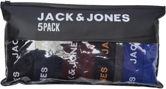 Jack & Jones EVERYDAY Trunks 5 Pack Black - Alsónemű & strandruhák - Nagyméretű Alsónemű 2XL-8XL