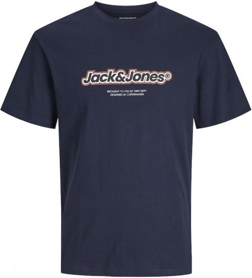 Jack & Jones ESTERBRO Newton T-Shirt Blue - Pólók - Nagyméretű pólók - 2XL-14XL