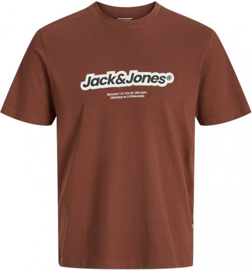 Jack & Jones ESTERBRO Newton T-Shirt Brandy Brown - Pólók - Nagyméretű pólók - 2XL-14XL