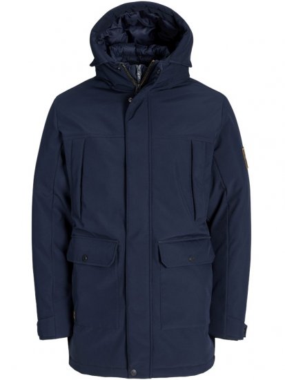 Jack & Jones Finn Softshell Parka Sky Captain - Kabátok - Nagyméretű Kabátok - 2XL-8XL