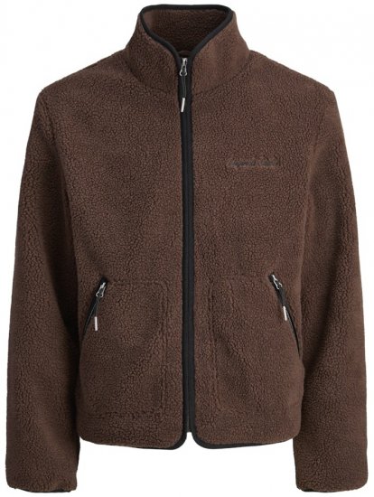 Jack & Jones Norrebro Teddy Jacket Deep Mahogany - Kabátok - Nagyméretű Kabátok - 2XL-8XL