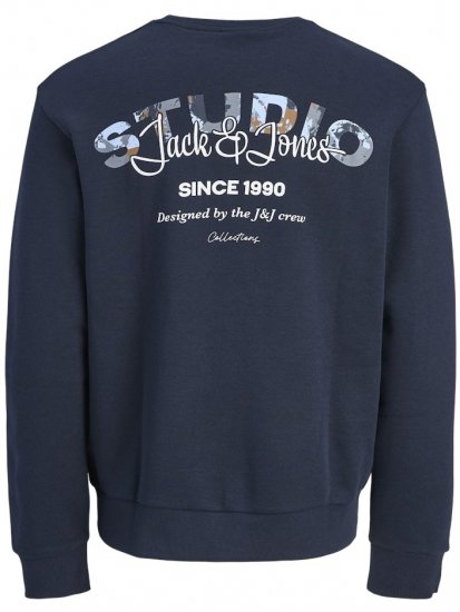 Jack & Jones Yuki Back Print Crew Neck Sweatshirt Sky Captain - Pulóverek & kapucnis pulóverek - Pulóverek & Kapucnis pulóver 2XL-12XL
