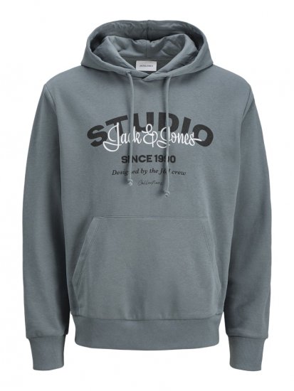 Jack & Jones Yuki Hood Sweatshirt Stormy Weather - Pulóverek & kapucnis pulóverek - Pulóverek & Kapucnis pulóver 2XL-12XL