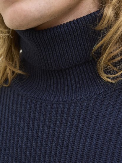 Jack & Jones Pannel Roll Neck Knit Pullover Sky Captain - Pulóverek & kapucnis pulóverek - Pulóverek & Kapucnis pulóver 2XL-12XL