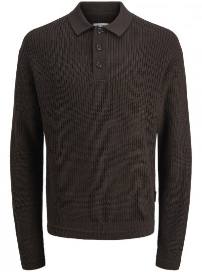 Jack & Jones Kaito Knit Polo Pullover Delicioso - Pulóverek & kapucnis pulóverek - Pulóverek & Kapucnis pulóver 2XL-12XL