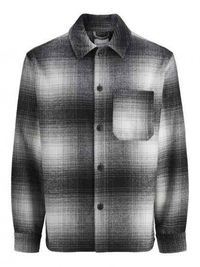 Jack & Jones Zac Long Sleeve Heavy Brush Overshirt Black - Ingek - Ingek 2XL-10XL