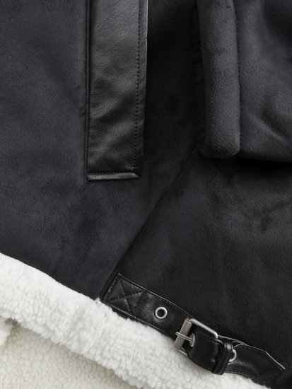 Jack & Jones Cole Aviator Jacket Black - Kabátok - Nagyméretű Kabátok - 2XL-8XL