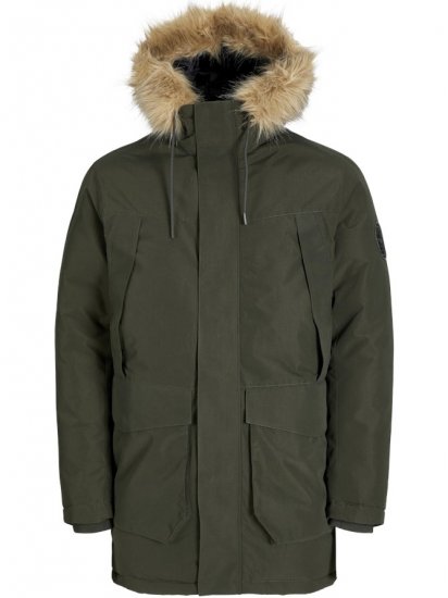Jack & Jones Camp Faux Fur Parka Rosin - Kabátok - Nagyméretű Kabátok - 2XL-8XL