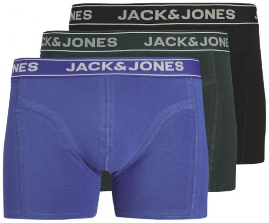 Jack & Jones Black Friday Trunks 3-Pack Blue Black - Alsónemű & strandruhák - Nagyméretű Alsónemű 2XL-8XL