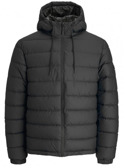 Jack & Jones Point PU Puffer Jacket Black - Kabátok - Nagyméretű Kabátok - 2XL-8XL