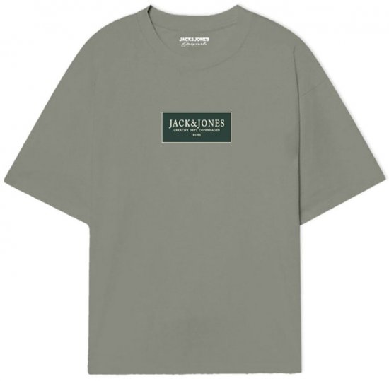 Jack & Jones Greene Crew Neck T-Shirt Seagrass - Pólók - Nagyméretű pólók - 2XL-14XL