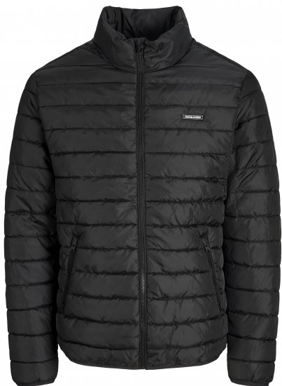 Jack & Jones Elvis Light Puffer Collar Jacket Black - Kabátok - Nagyméretű Kabátok - 2XL-8XL