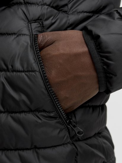 Jack & Jones Elvis Light Puffer Collar Jacket Black - Kabátok - Nagyméretű Kabátok - 2XL-8XL