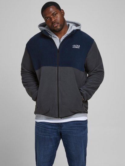 Jack & Jones Hype Fleece Ombre Blue - Kabátok - Nagyméretű Kabátok - 2XL-8XL