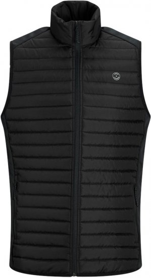Jack & Jones MULTI BODYWARMER With COLLAR Black - Kabátok - Nagyméretű Kabátok - 2XL-8XL