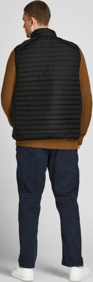 Jack & Jones MULTI BODYWARMER With COLLAR Black - Kabátok - Nagyméretű Kabátok - 2XL-8XL