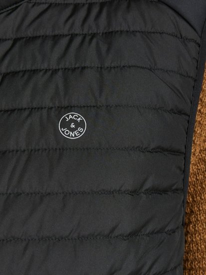 Jack & Jones MULTI BODYWARMER With COLLAR Black - Kabátok - Nagyméretű Kabátok - 2XL-8XL