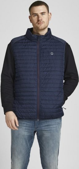 Jack & Jones MULTI BODYWARMER With COLLAR Navy Blazer - Kabátok - Nagyméretű Kabátok - 2XL-8XL